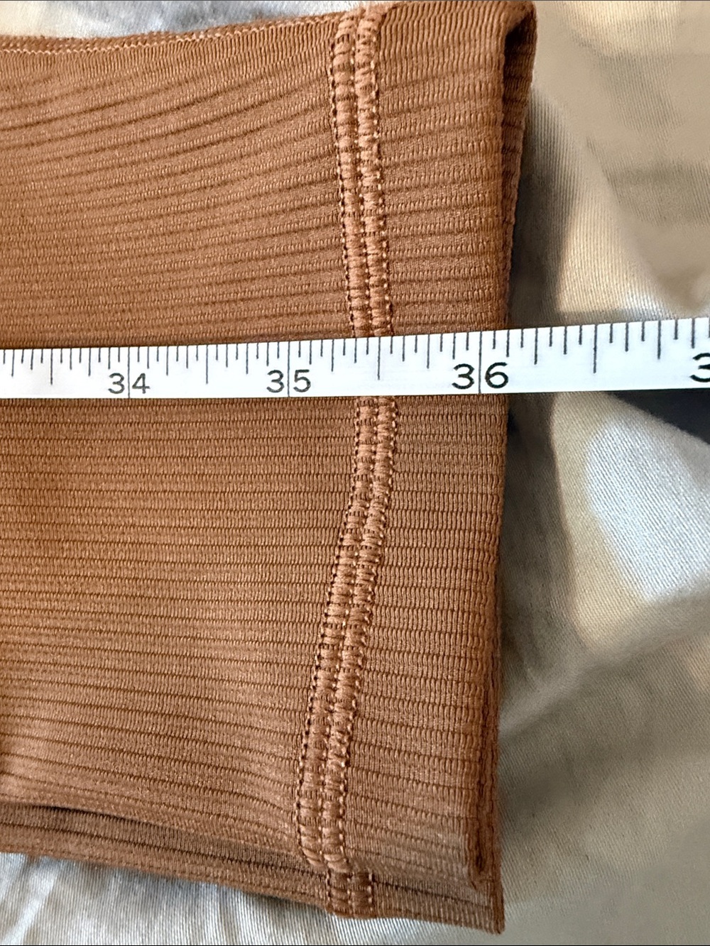 Athleta Womens Ribbed High-Waist Leggings in Brown. Size Large. - Picture 8 of 8